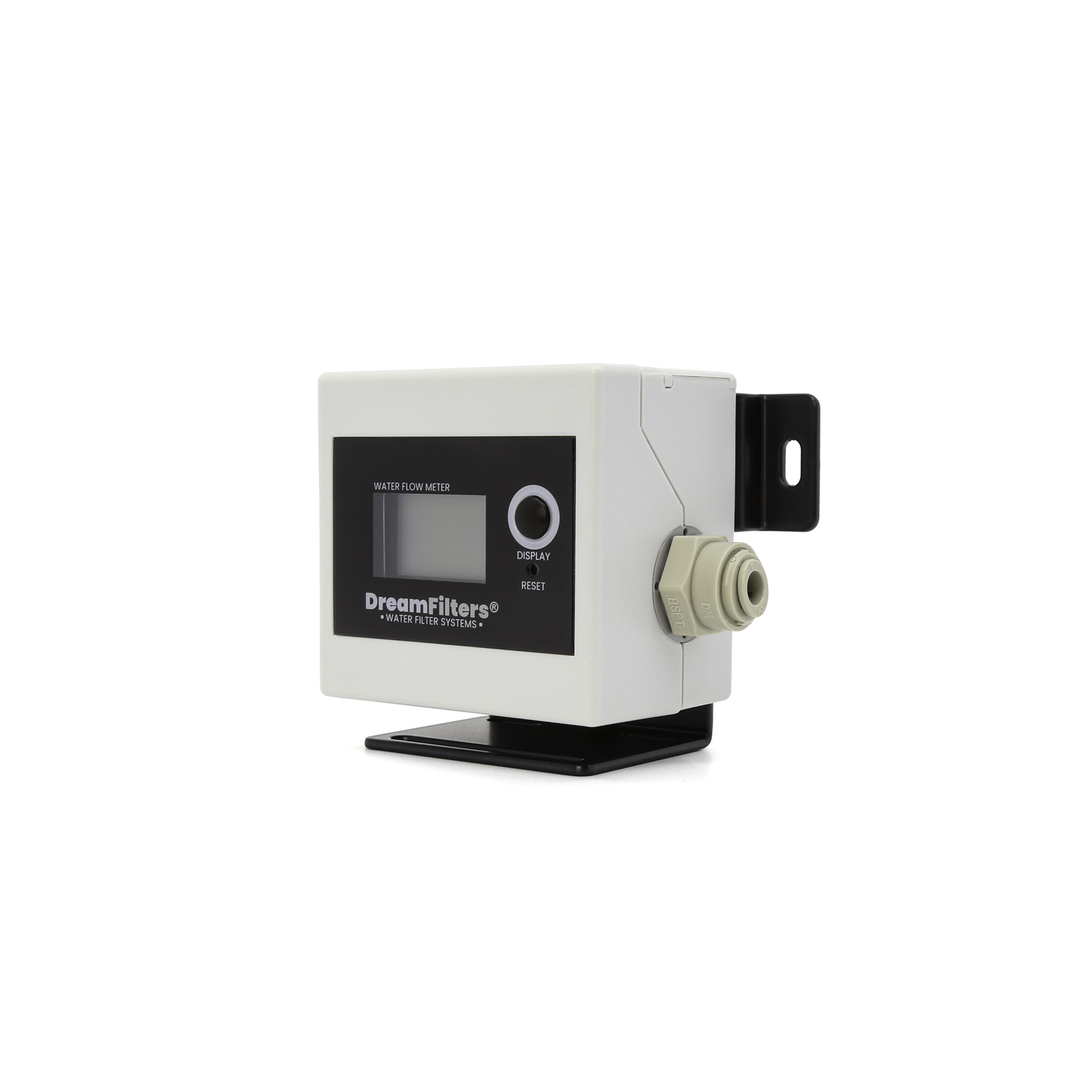 Flowmeter für Wasserfilter mit Liter- und Zeitsteuerung.